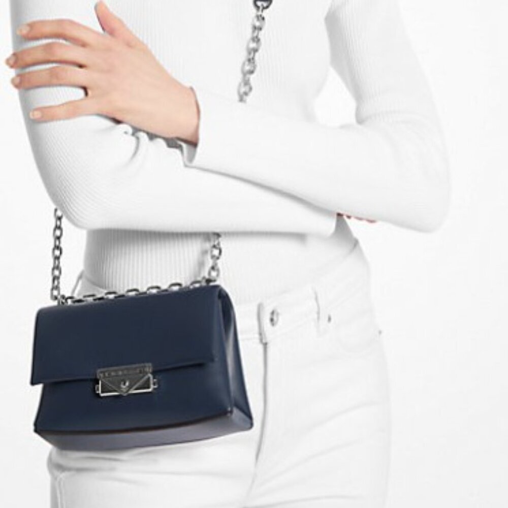 NWT Michael Kors Cece Small Crossbody Shoulder Bag Purse Navy Blue